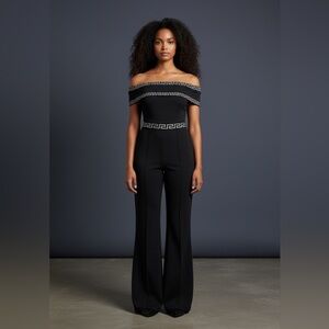 Chic Black Off-Shoulder Jumpsuit